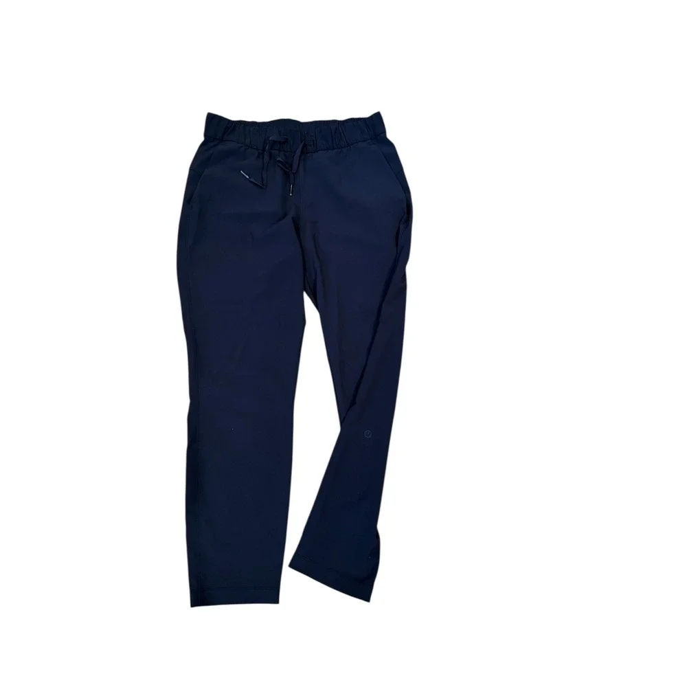 Lululemon Navy Blue Studio‎ Pant High Rise Wide Leg Athleisure Women Size 6